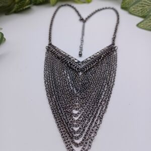 Waterfall Chain Bib Necklace